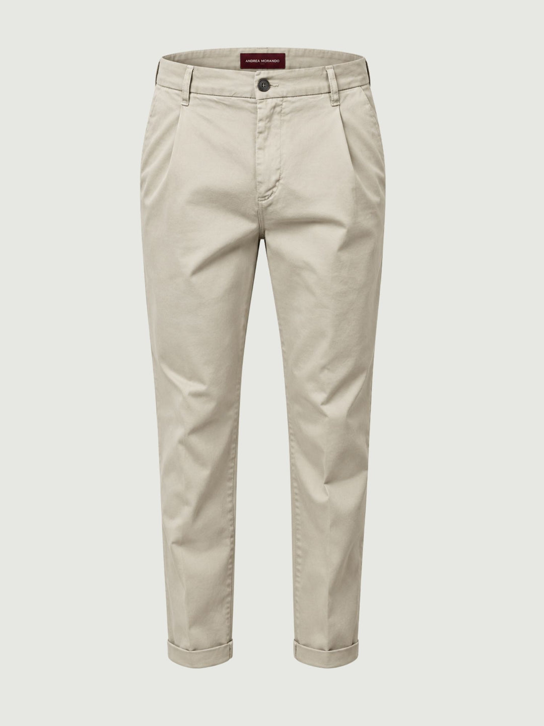 Pantalone chino con pinces panna 7676TO W869 ANDREA MORANDO 