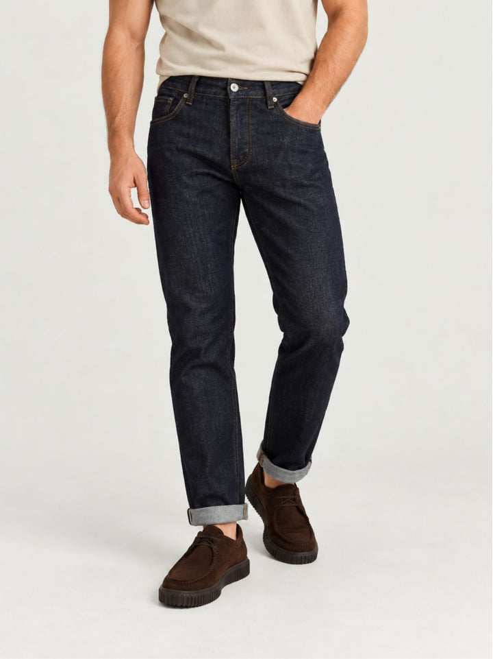 Jeans cinque tasche in cotone lavaggio scuro 7685BOM ZERO ANDREA MORANDO 