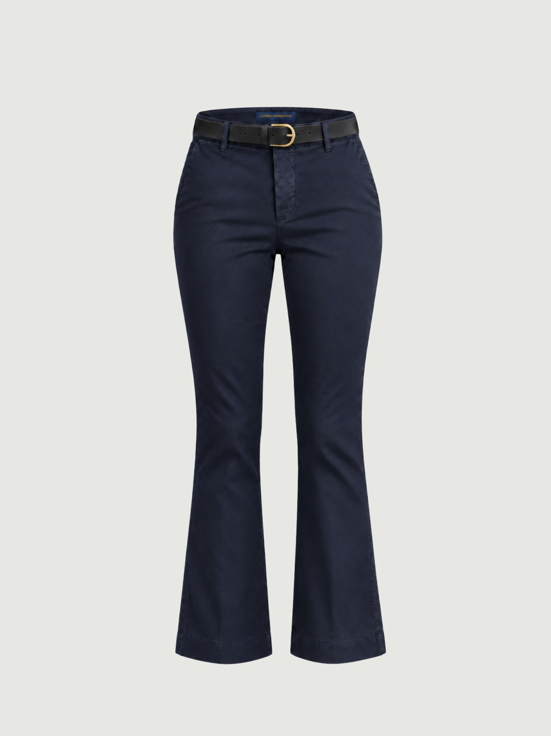 Pantalone a trombetta in cotone navy 824JA 111 ANDREA MORANDO 