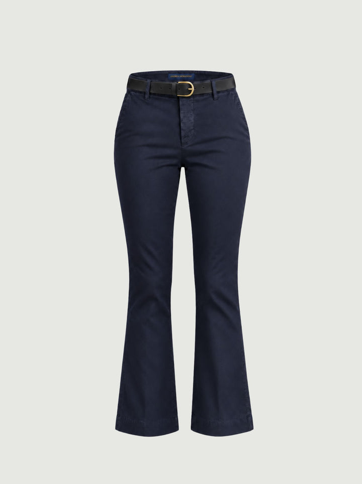 Pantalone a trombetta in cotone navy 824JA 111 ANDREA MORANDO 
