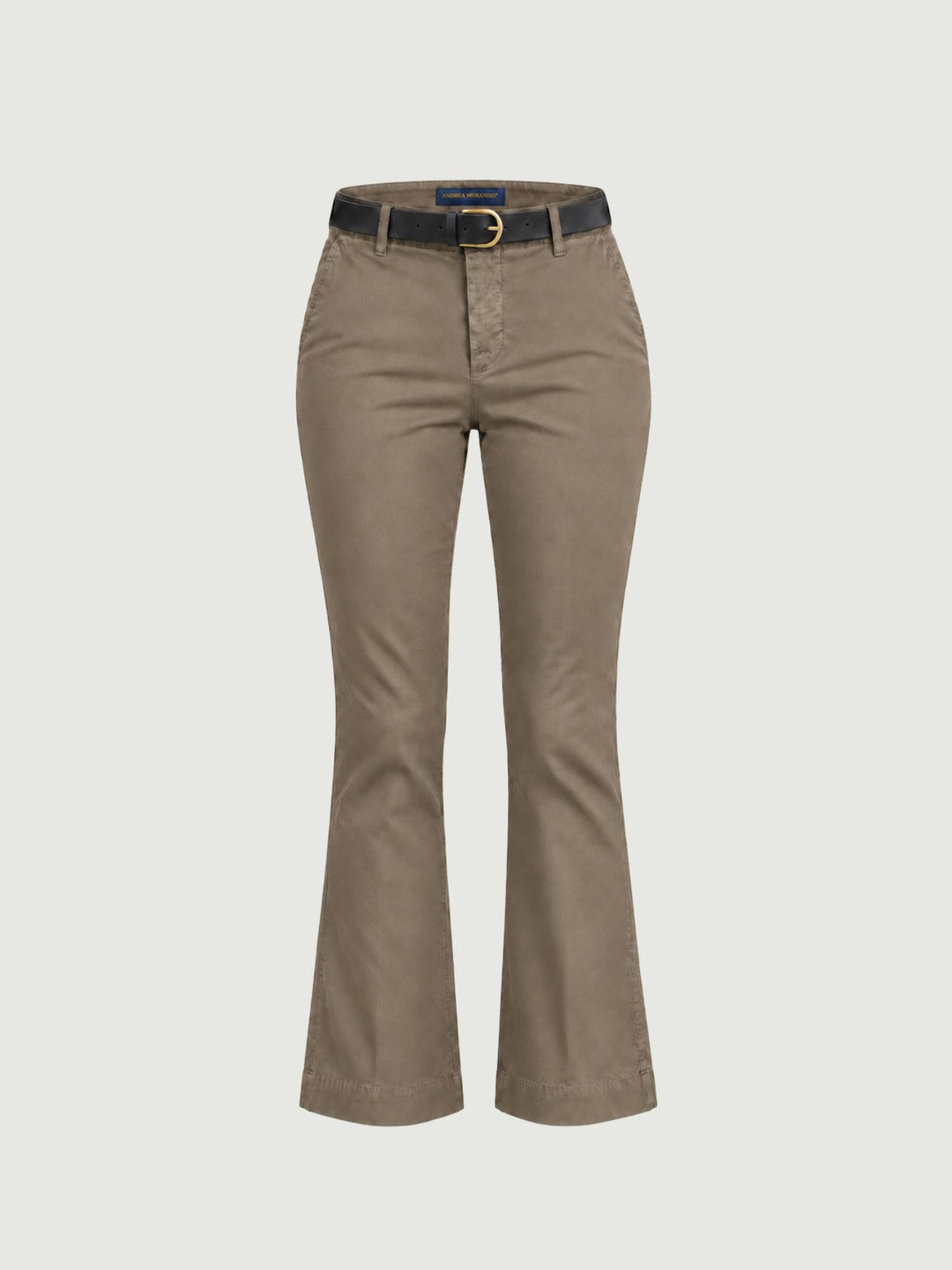 Pantalone a trombetta in cotone cachi 824JA 14016 ANDREA MORANDO 