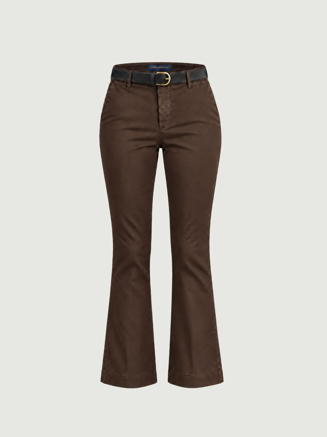 Pantalone a trombetta in cotone moro 824JA 7214 ANDREA MORANDO 