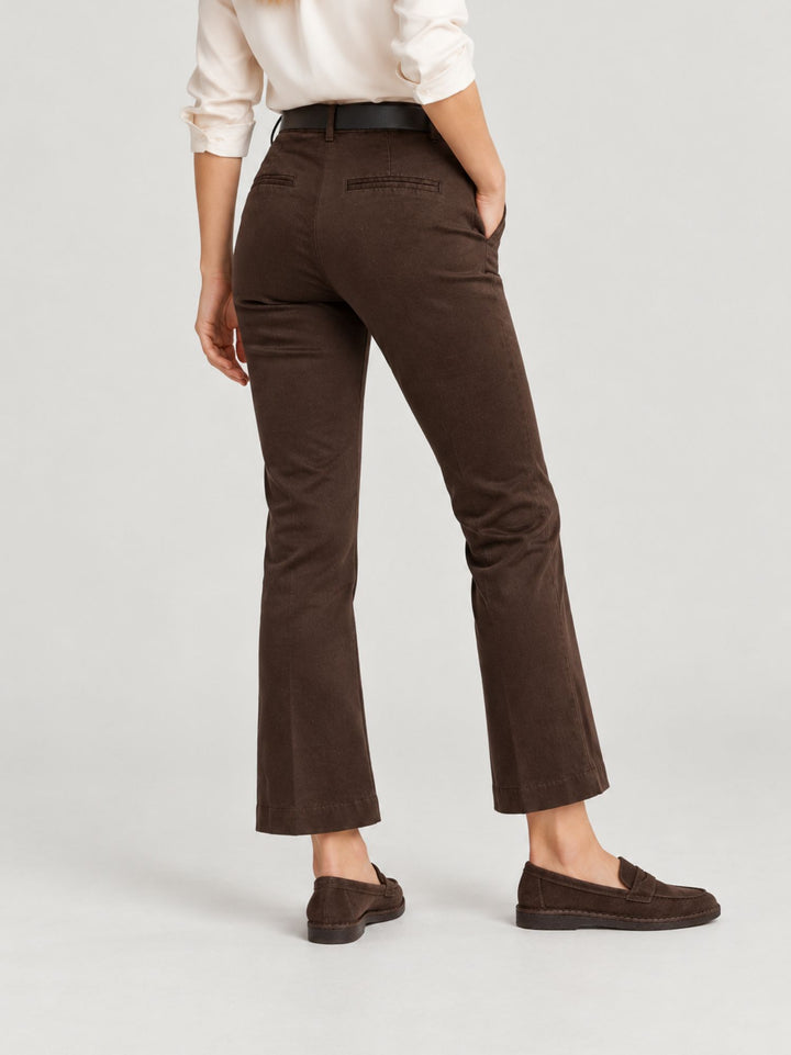 Pantalone a trombetta in cotone moro 824JA 7214 ANDREA MORANDO 
