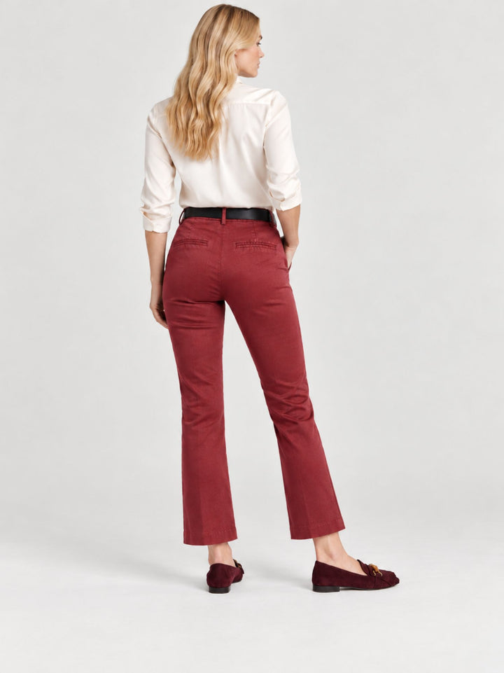 Pantalone a trombetta in cotone mattone 824JA 9125 ANDREA MORANDO 
