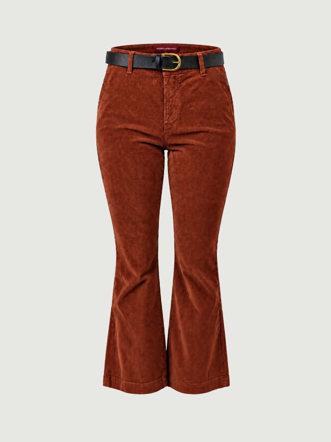 Pantalone a trombetta a coste di velluto ruggine 824W21 9125 ANDREA MORANDO 