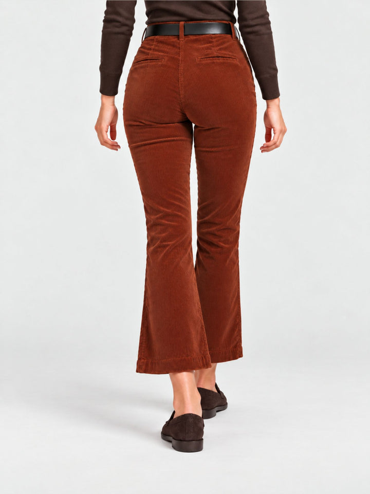 Pantalone a trombetta a coste di velluto ruggine 824W21 9125 ANDREA MORANDO 