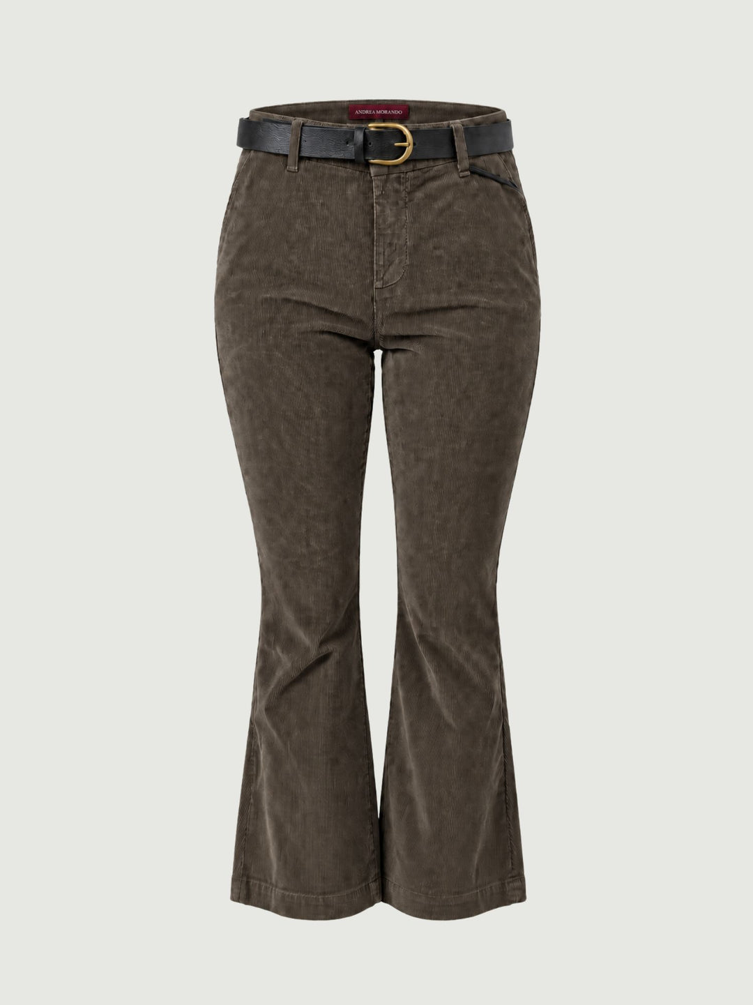 Pantalone a trombetta a coste di velluto testa di moro 824W21 A401 ANDREA MORANDO 