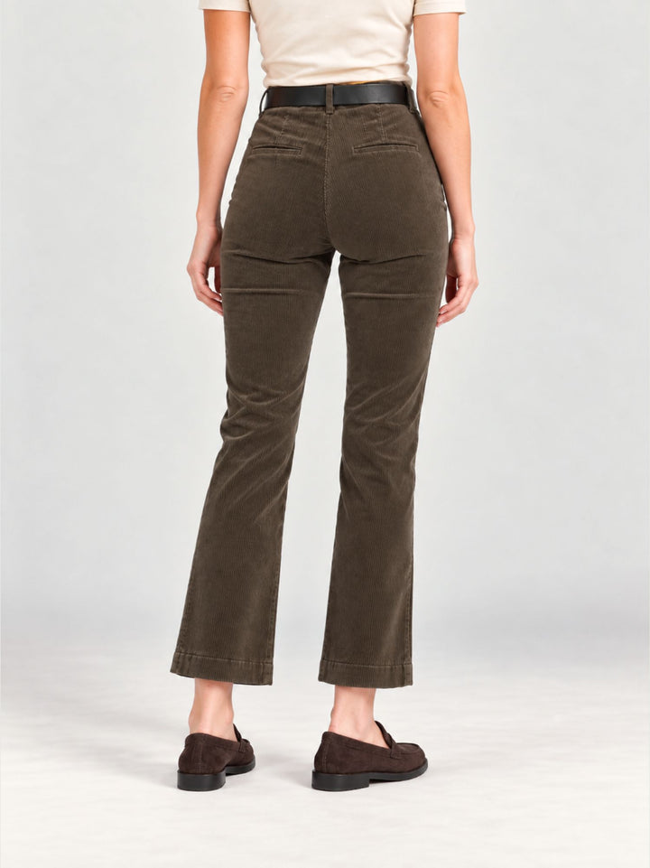 Pantalone a trombetta a coste di velluto testa di moro 824W21 A401 ANDREA MORANDO 