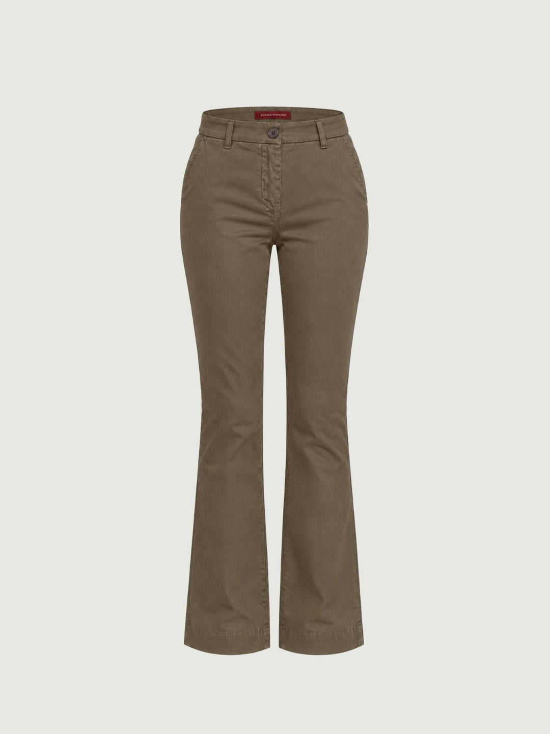 Pantalone a zampa in cotone moro 8748-2JA A401 ANDREA MORANDO 