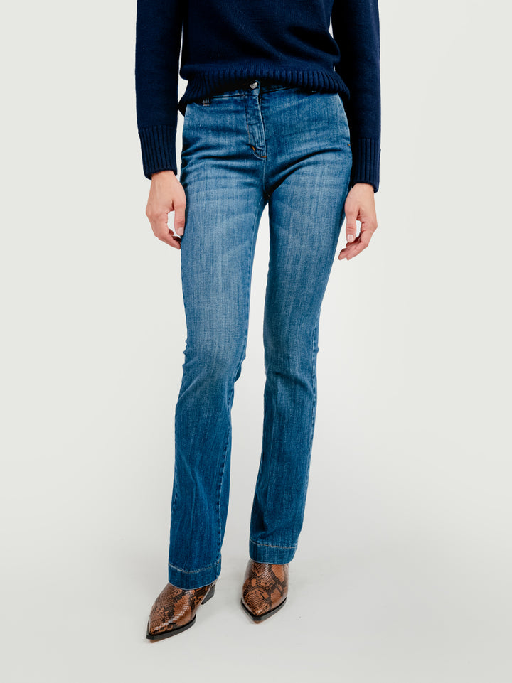 Jeans a zampa lavaggio medio 8748-2CAR CRETA ANDREA MORANDO 