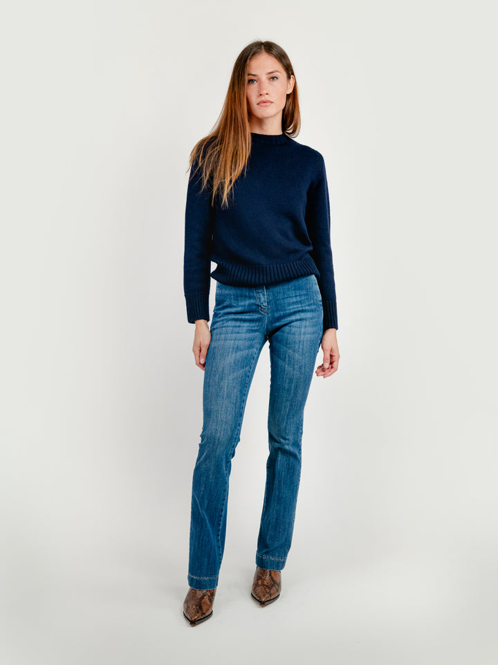 Jeans a zampa lavaggio medio 8748-2CAR CRETA ANDREA MORANDO 