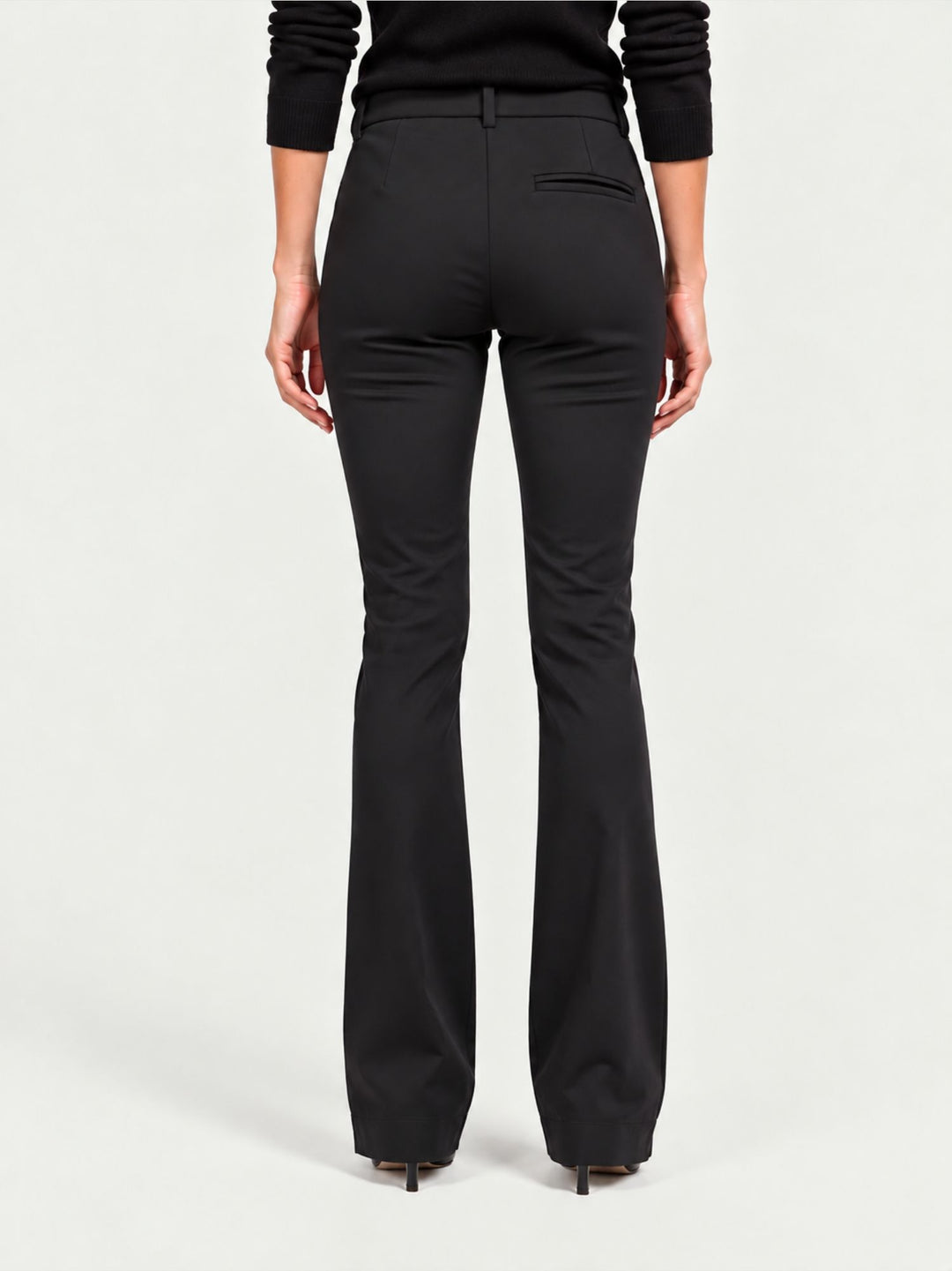 Pantalone a zampa stretch nero 8748BEA NERO ANDREA MORANDO 