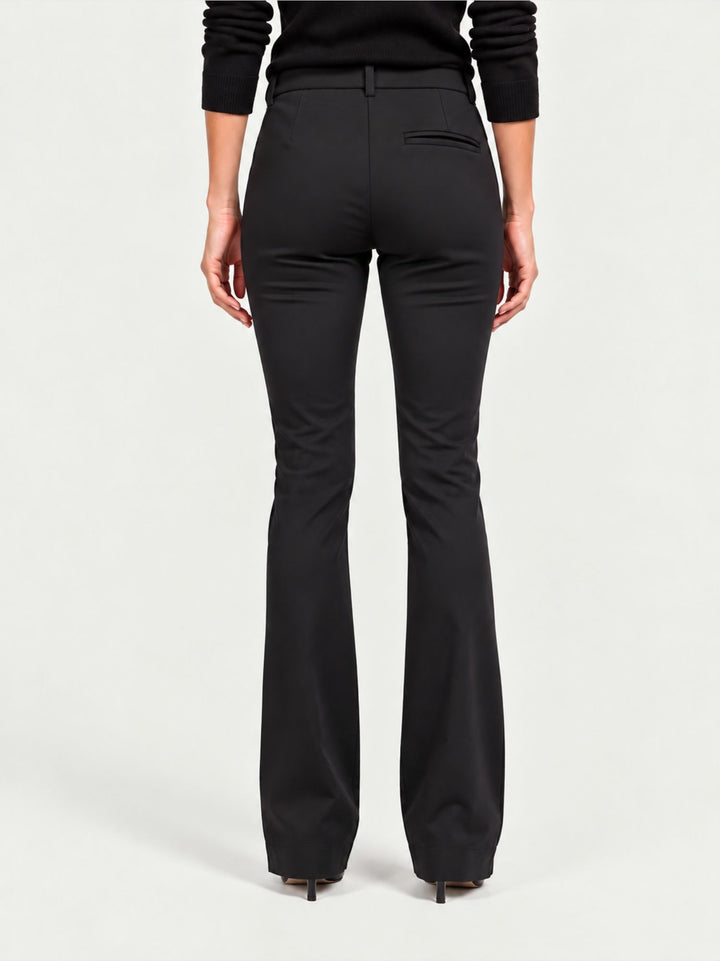 Pantalone a zampa stretch nero 8748BEA NERO ANDREA MORANDO 