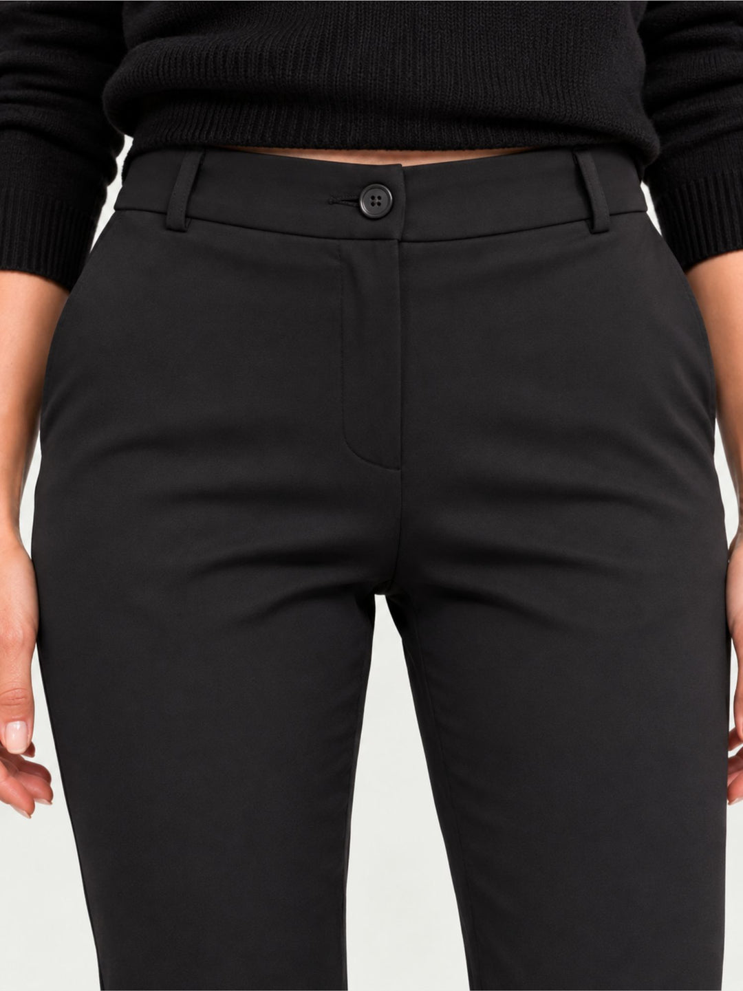 Pantalone a zampa stretch nero 8748BEA NERO ANDREA MORANDO 