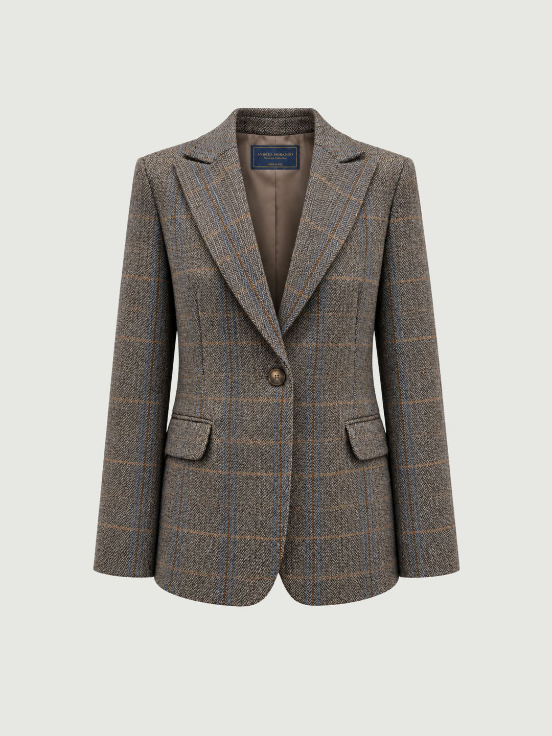 Blazer monopetto in lana fantasia check 9335-1TW4 30 ANDREA MORANDO 