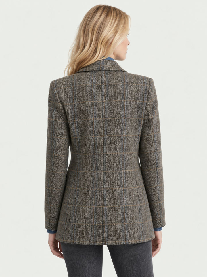 Blazer monopetto in lana fantasia check 9335-1TW4 30 ANDREA MORANDO 