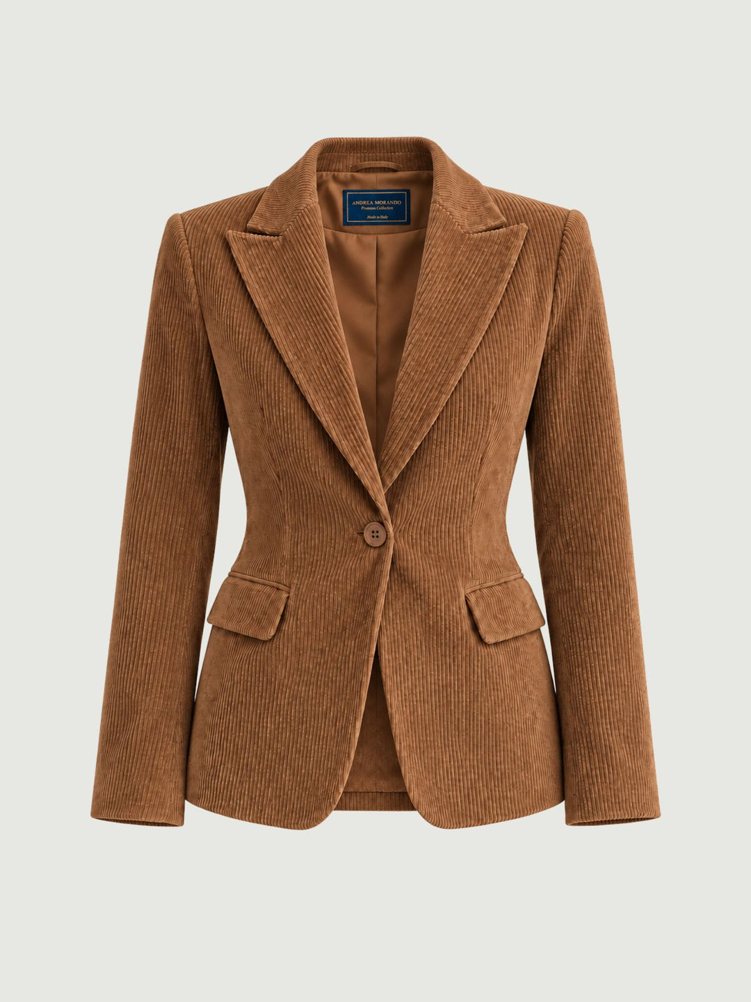 Blazer in velluto a coste nocciola 9335-1VRS 6 ANDREA MORANDO 