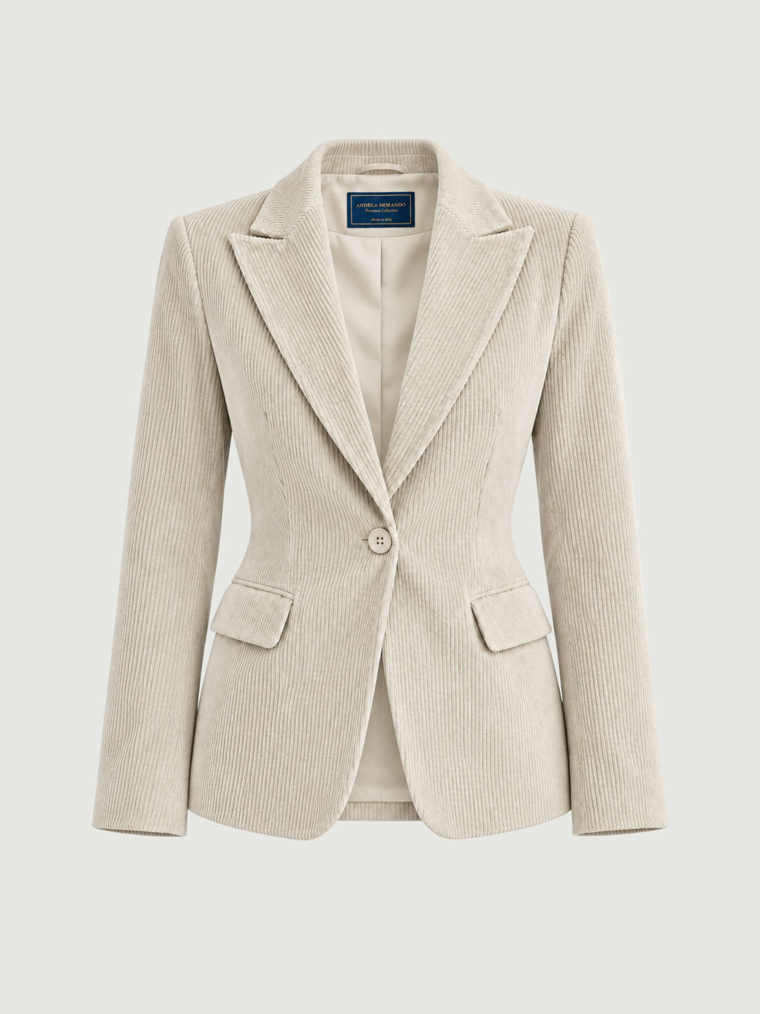 Blazer in velluto a coste panna 9335-1VRS 9 ANDREA MORANDO 