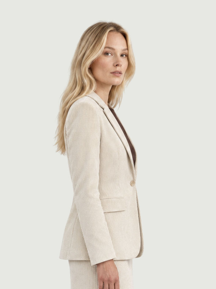 Blazer in velluto a coste panna 9335-1VRS 9 ANDREA MORANDO 