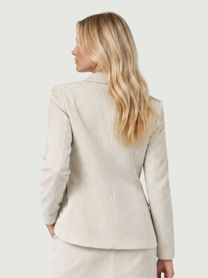 Blazer in velluto a coste panna 9335-1VRS 9 ANDREA MORANDO 