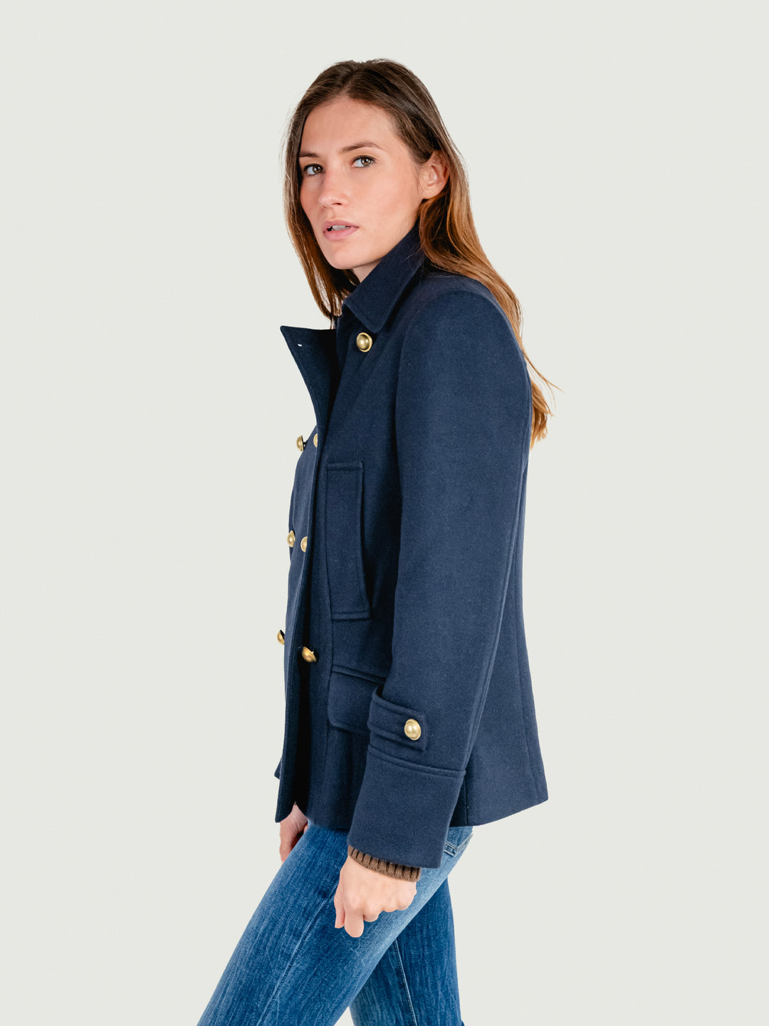 Giacca doppiopetto in panno blu 9859RO 008 ANDREA MORANDO 