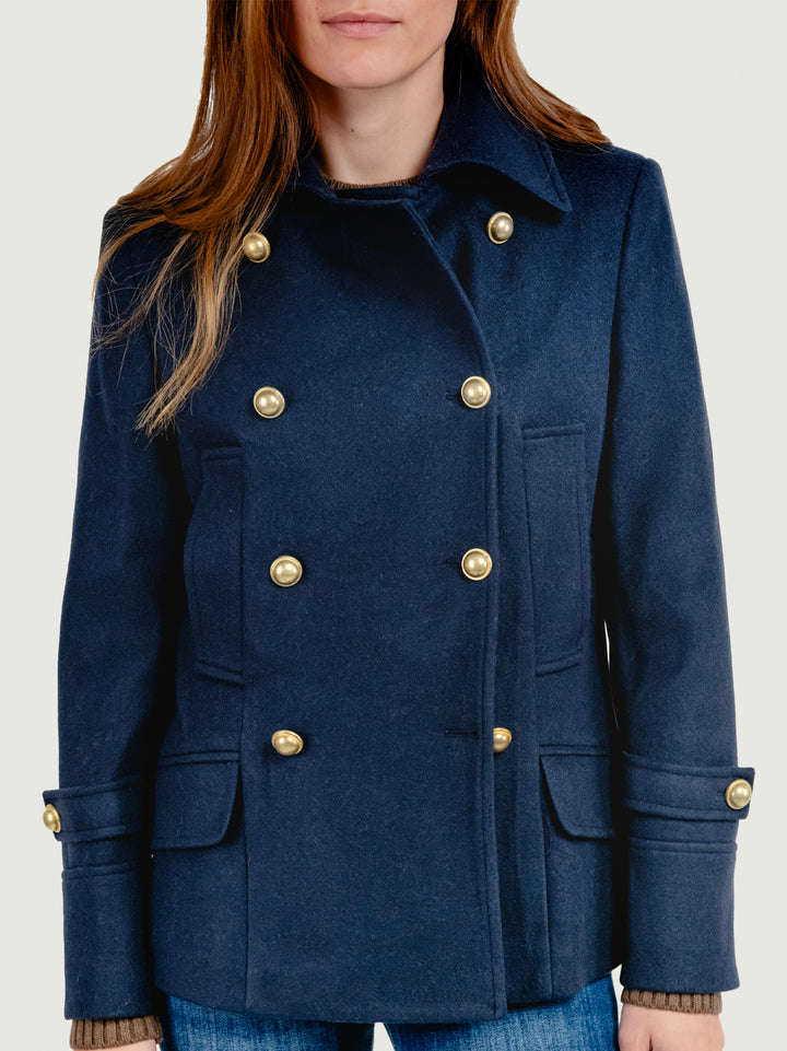 Giacca doppiopetto in panno blu 9859RO 008 ANDREA MORANDO 