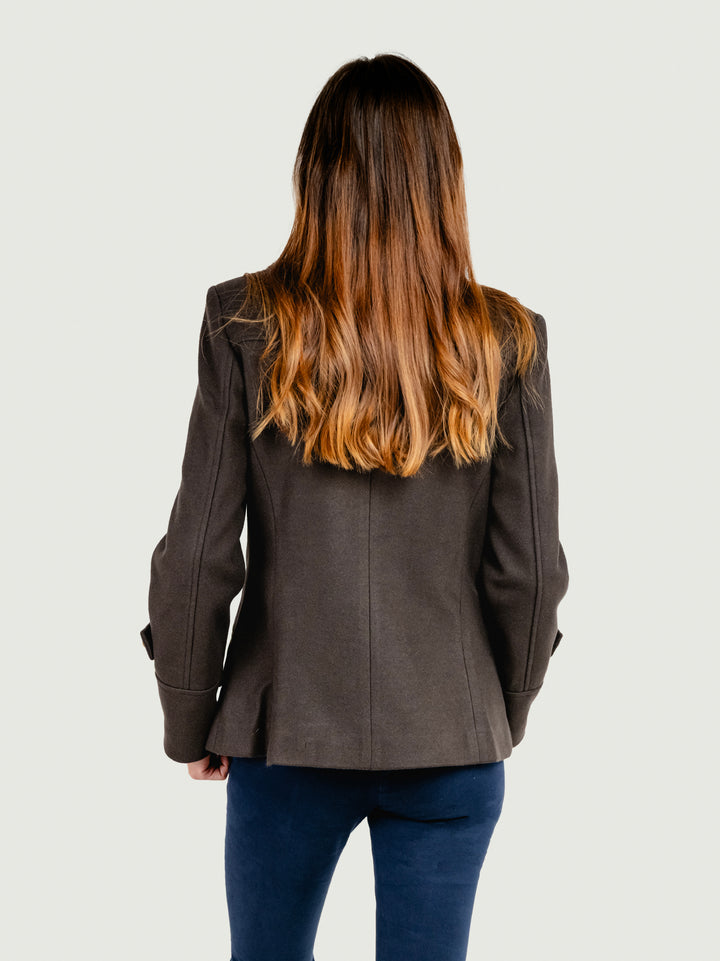 Giacca doppiopetto in panno moro 9859RO 058 ANDREA MORANDO 