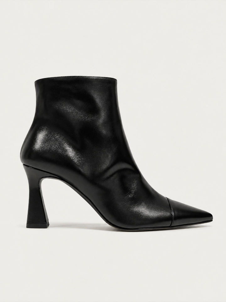 Tronchetto in pelle nera RACON NEGRO LODI 