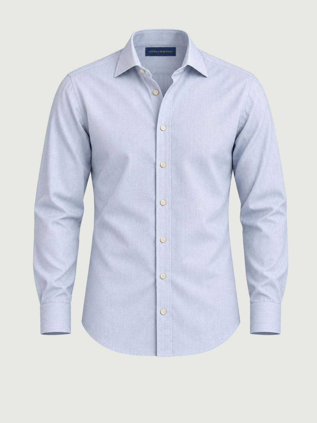 Camicia in cotone azzurra TWILL100/B002 AZZURRO ANDREA MORANDO 