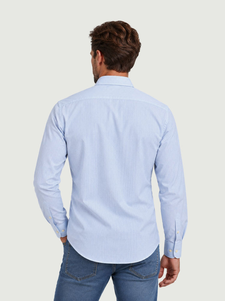 Camicia in cotone azzurra TWILL100/B002 AZZURRO ANDREA MORANDO 