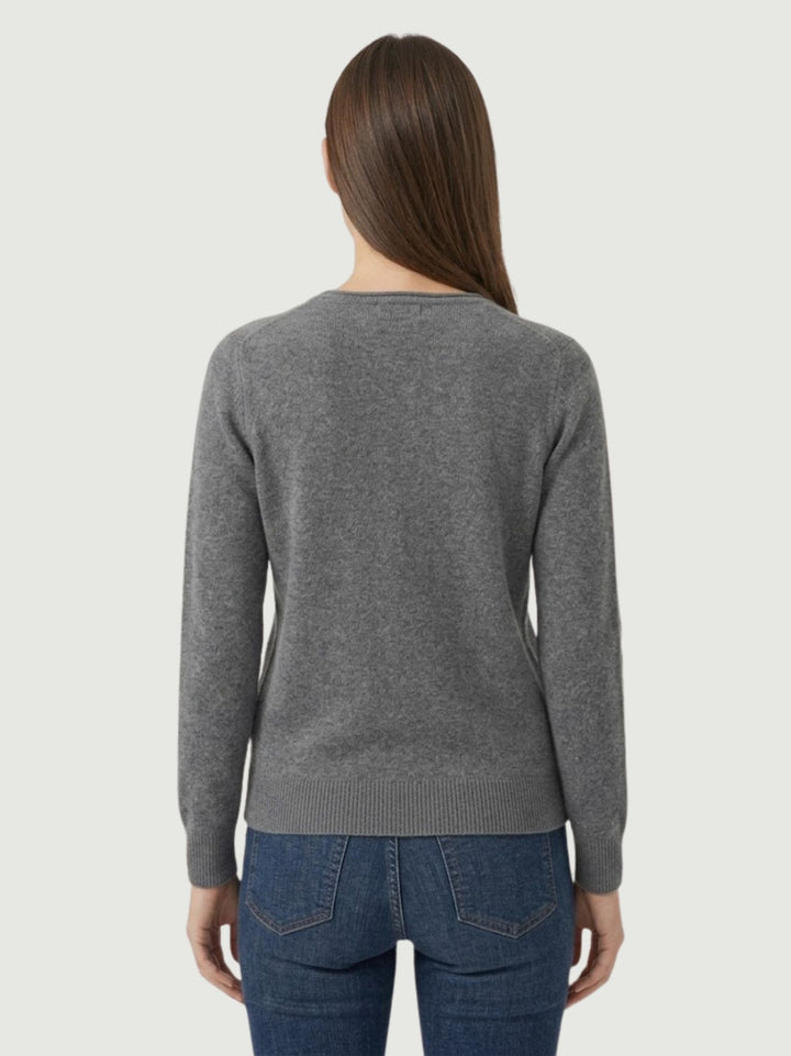 Maglia girocollo con tasche carbone 022006 0022 BIMOR 