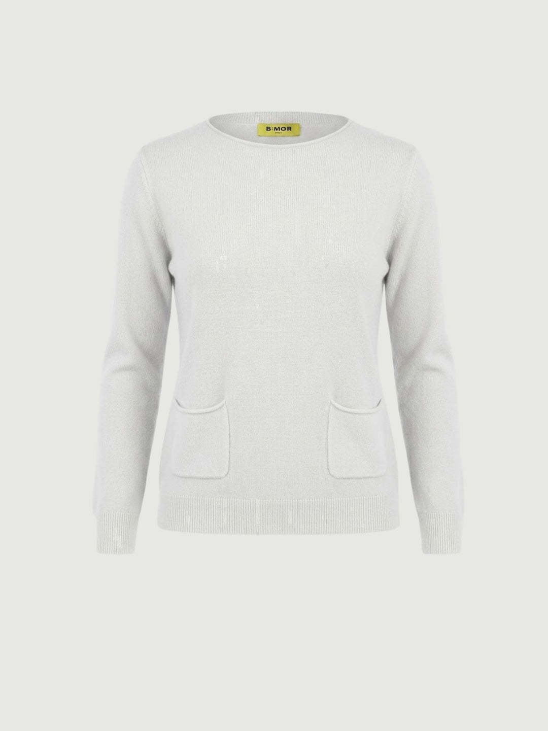 Maglia girocollo con tasche panna 022006 0071 BIMOR 