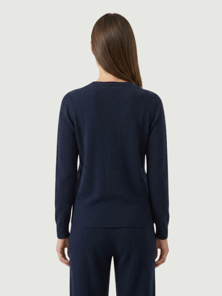 Maglia girocollo con tasche mirtillo 022006 0115 BIMOR 