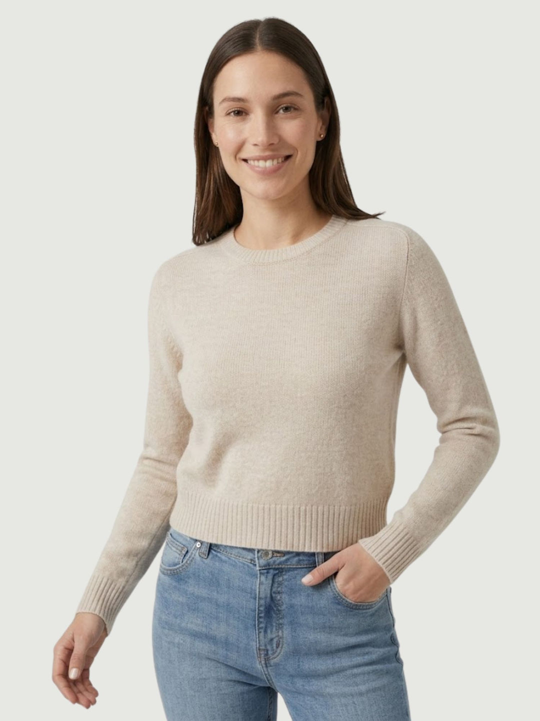 Maglia girocollo caffellatte 0270153 0080 BIMOR 