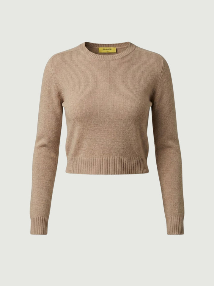 Girocollo Tina in maglia nocciola 0270153 0083 BIMOR 