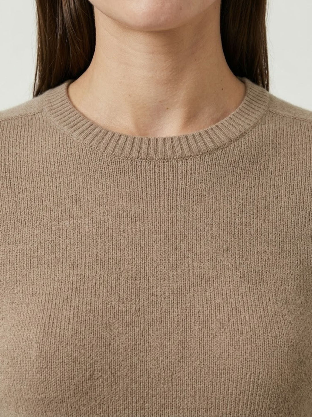 Girocollo Tina in maglia nocciola 0270153 0083 BIMOR 