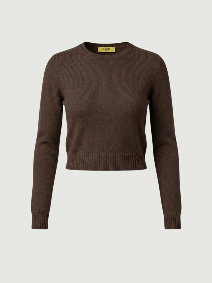Girocollo Tina in maglia cioccolato 0270153 0196 BIMOR 
