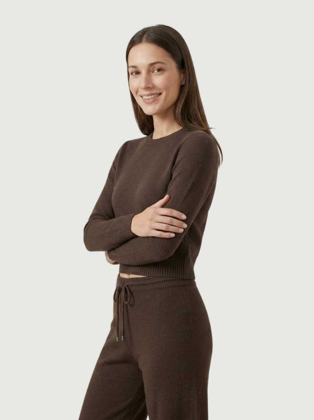 Girocollo Tina in maglia cioccolato 0270153 0196 BIMOR 