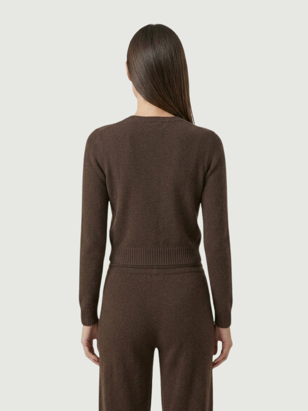 Girocollo Tina in maglia cioccolato 0270153 0196 BIMOR 
