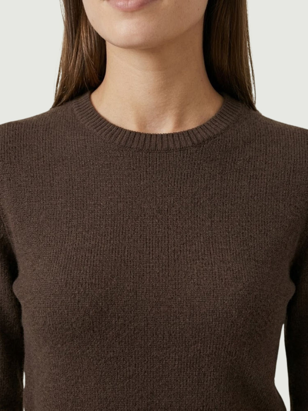 Girocollo Tina in maglia cioccolato 0270153 0196 BIMOR 