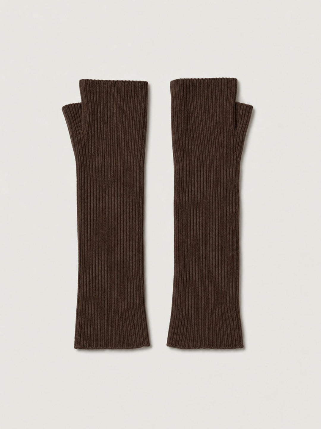 Guanti lunghi senza dita in maglia cioccolato 031008 0196 BIMOR 