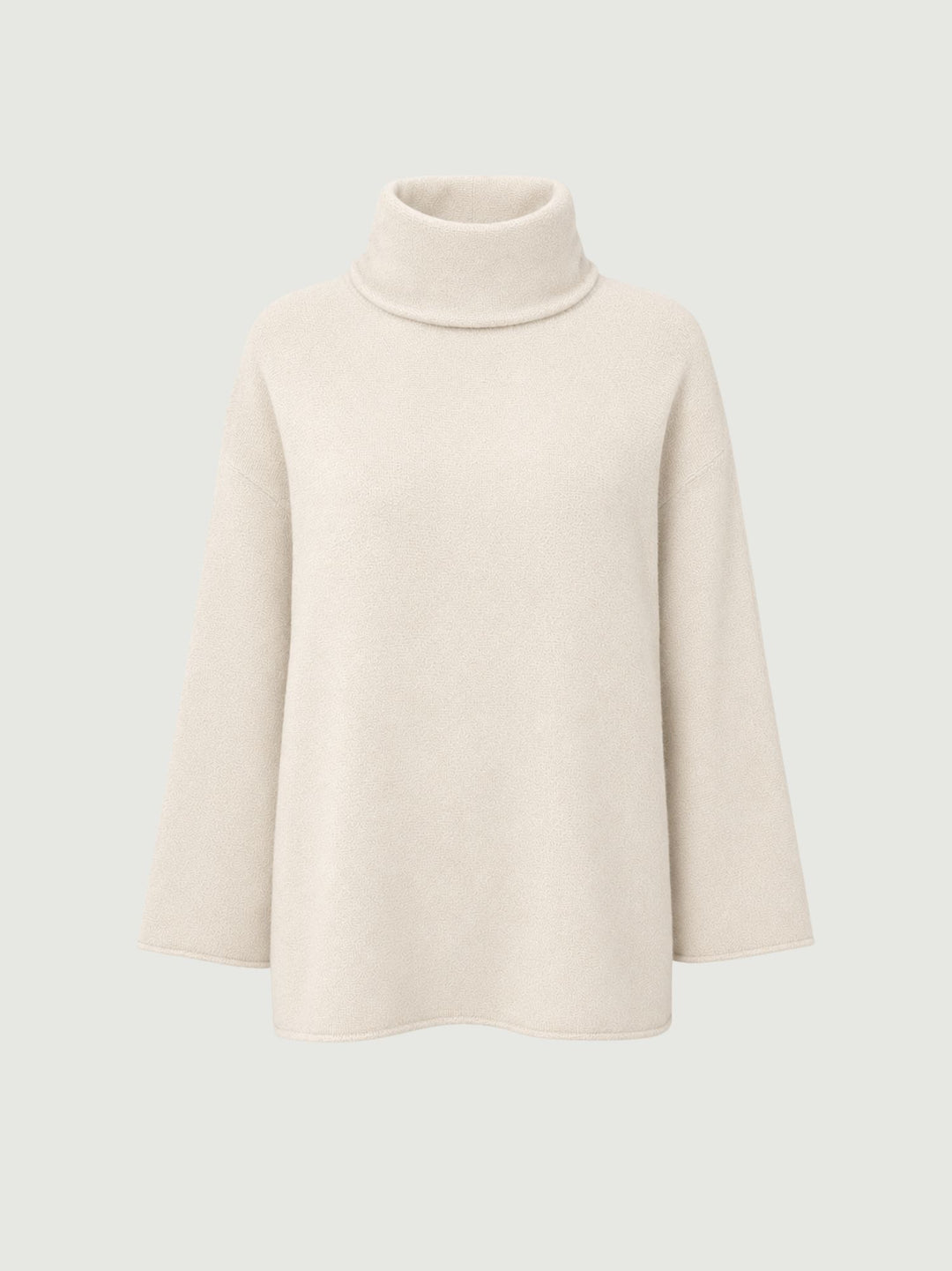 Maglione over a collo alto panna 0370174 0071 BIMOR 
