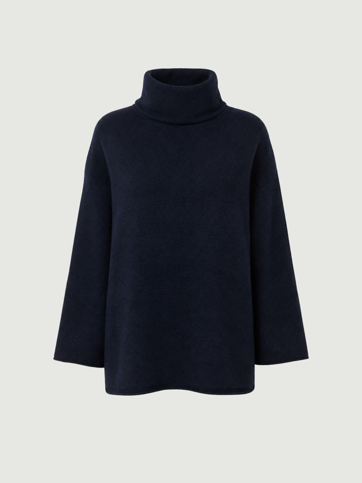Maglione over a collo alto mirtillo 0370174 0115 BIMOR 