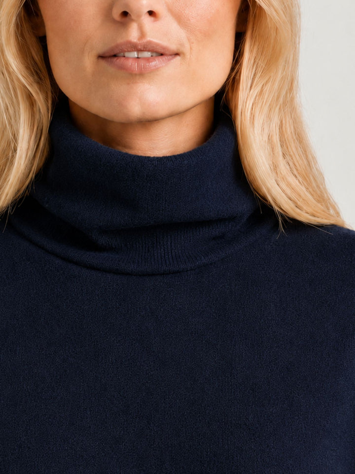 Maglione over a collo alto mirtillo 0370174 0115 BIMOR 