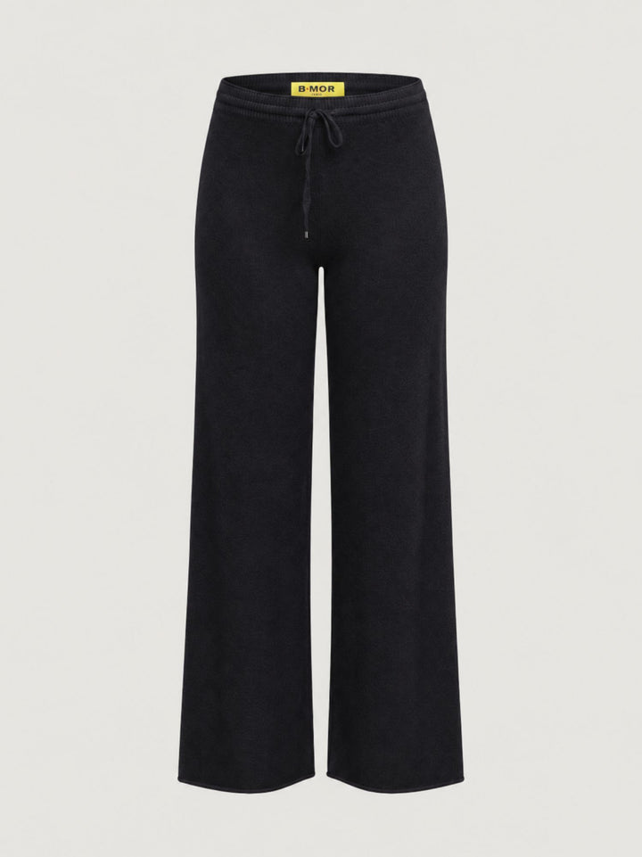 Pantalone Maria con coulisse in maglia licorice 0370176 0010 BIMOR 