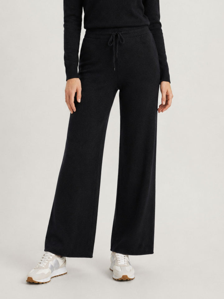 Pantalone Maria con coulisse in maglia licorice 0370176 0010 BIMOR 