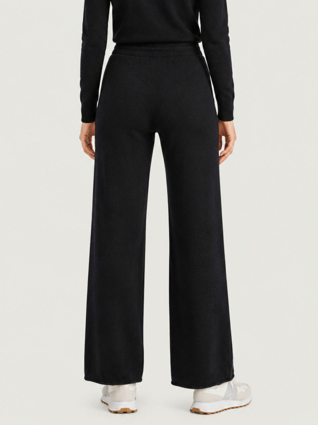 Pantalone Maria con coulisse in maglia licorice 0370176 0010 BIMOR 