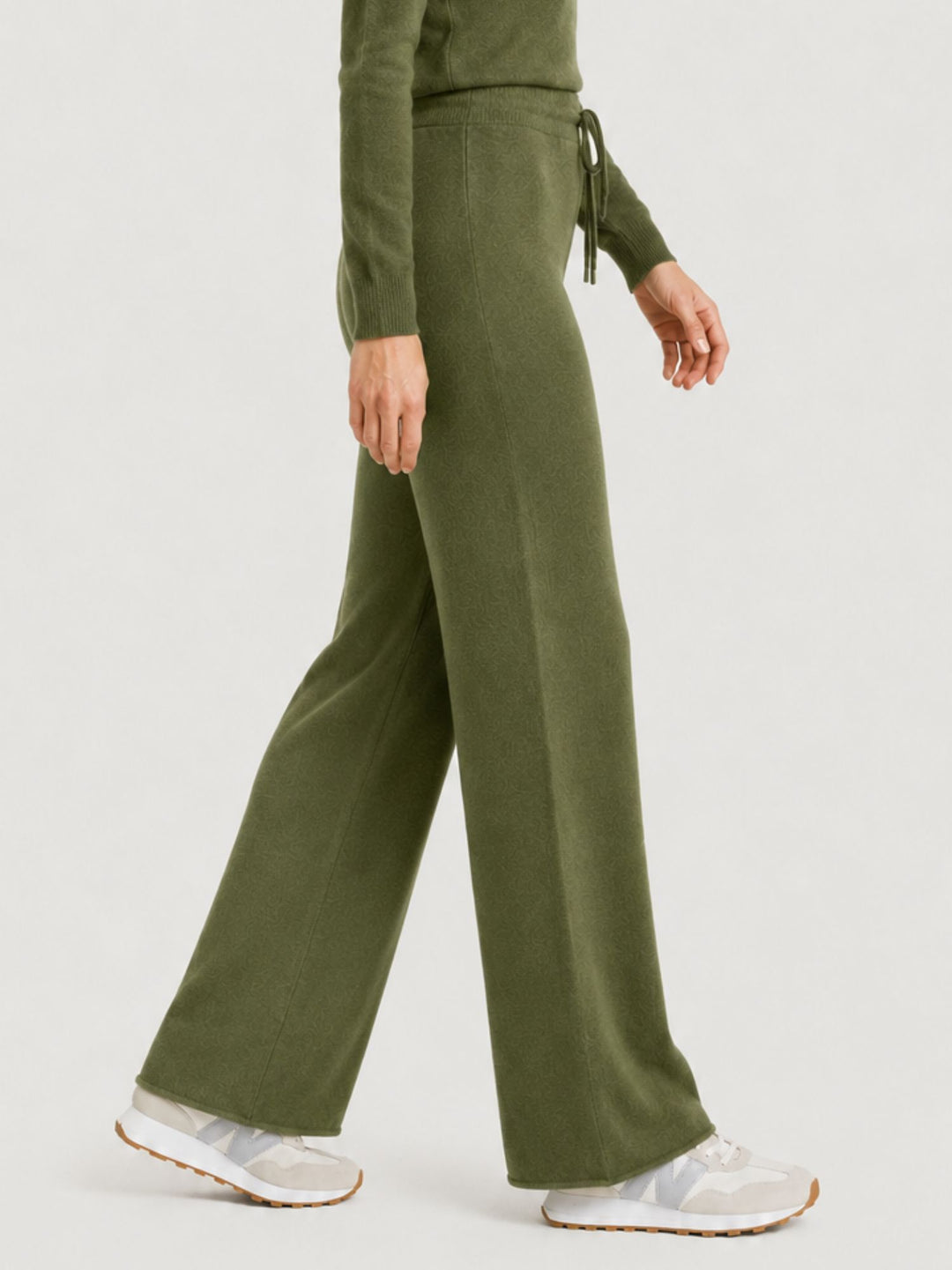 Pantalone Sis con coulisse in maglia matcha 0370176 0192 BIMOR 