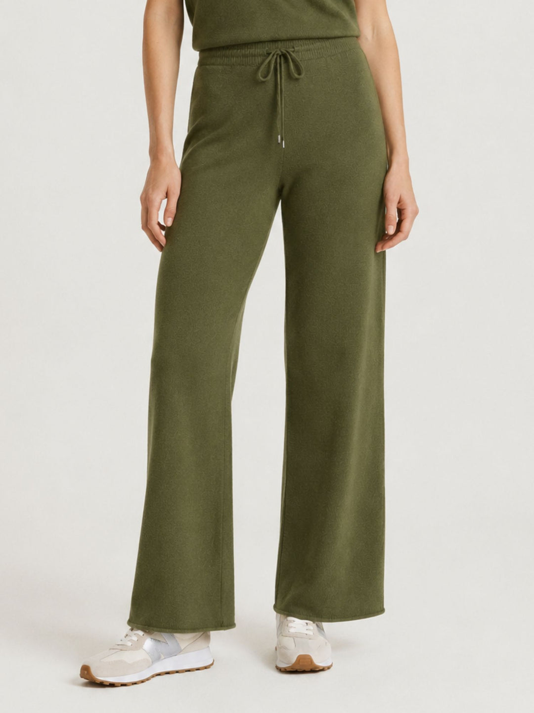 Pantalone Sis con coulisse in maglia matcha 0370176 0192 BIMOR 
