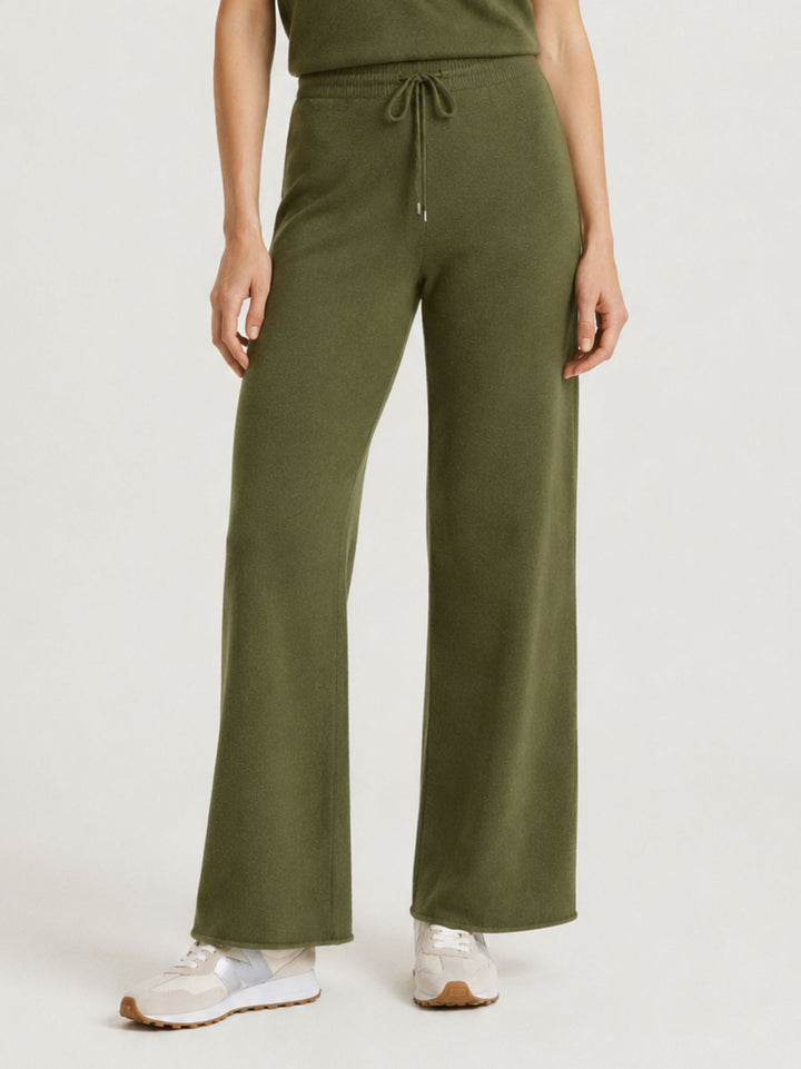 Pantalone Sis con coulisse in maglia matcha 0370176 0192 BIMOR 